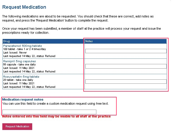 Online Prescription Ordering - Common Error - High Field Surgery